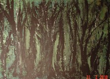 dunkler Wald, 100 x 80 cm